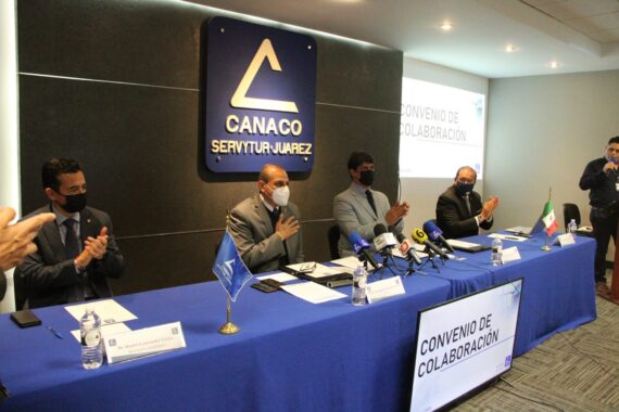 Firma CANACO convenio de colaboración con UACJ para espacios laborales