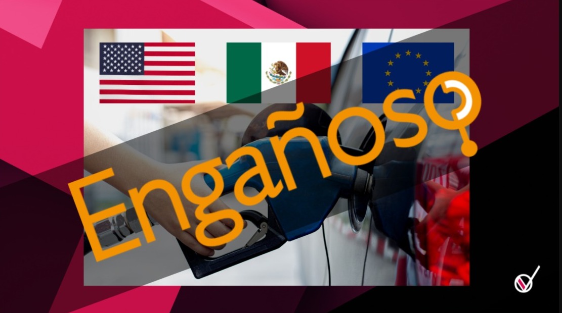 Engañoso que gasolina en México esté más barata que en EUA y Europa
