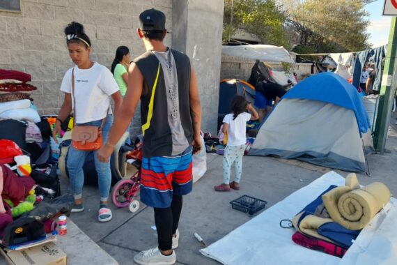 Retiran campamento migrante de Presidencia