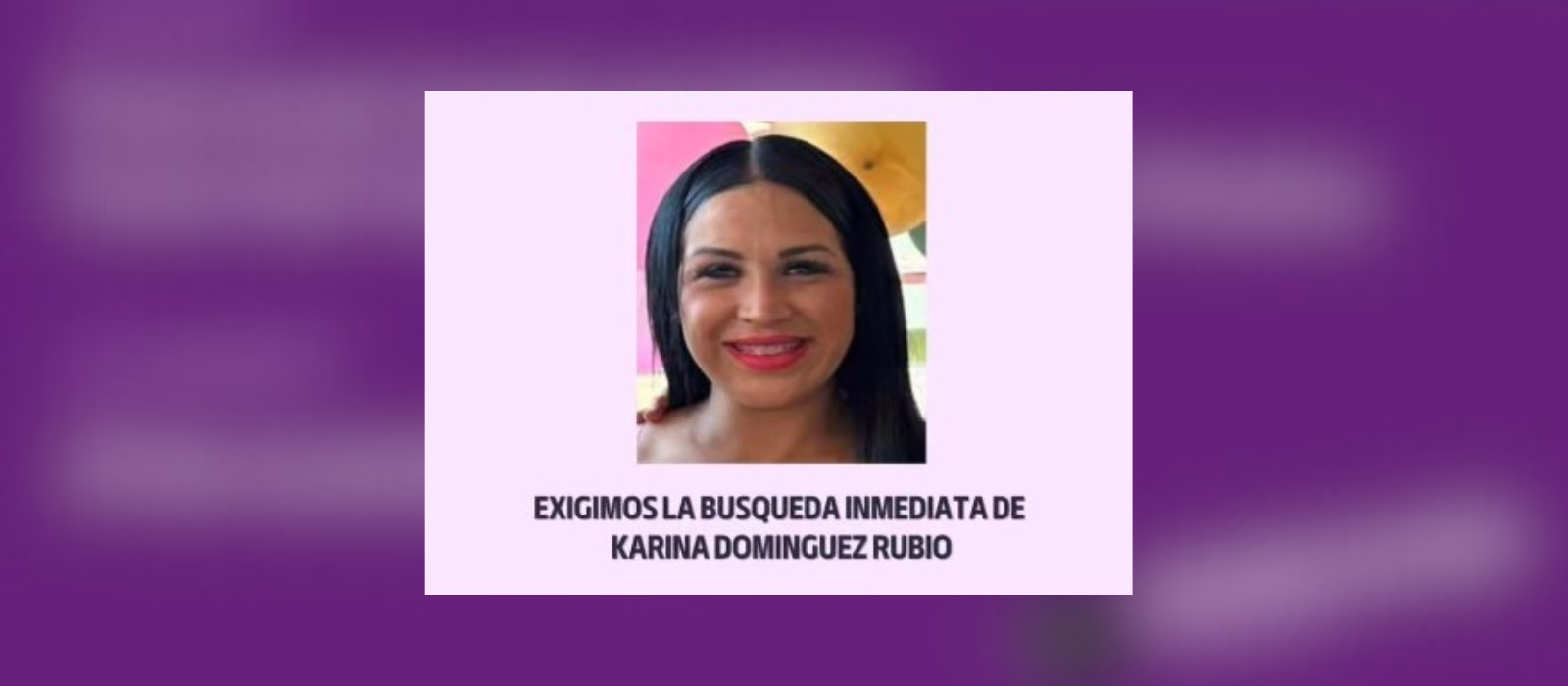 Realizarán marcha por Karina Domíngez