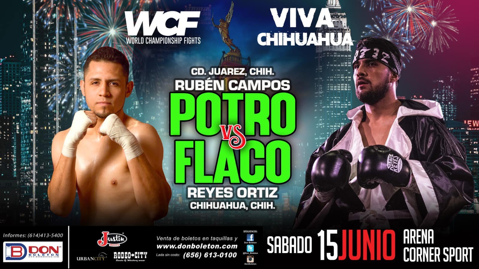 Rubén Campos «Potro» se enfrentará al «Flaco» Ortiz