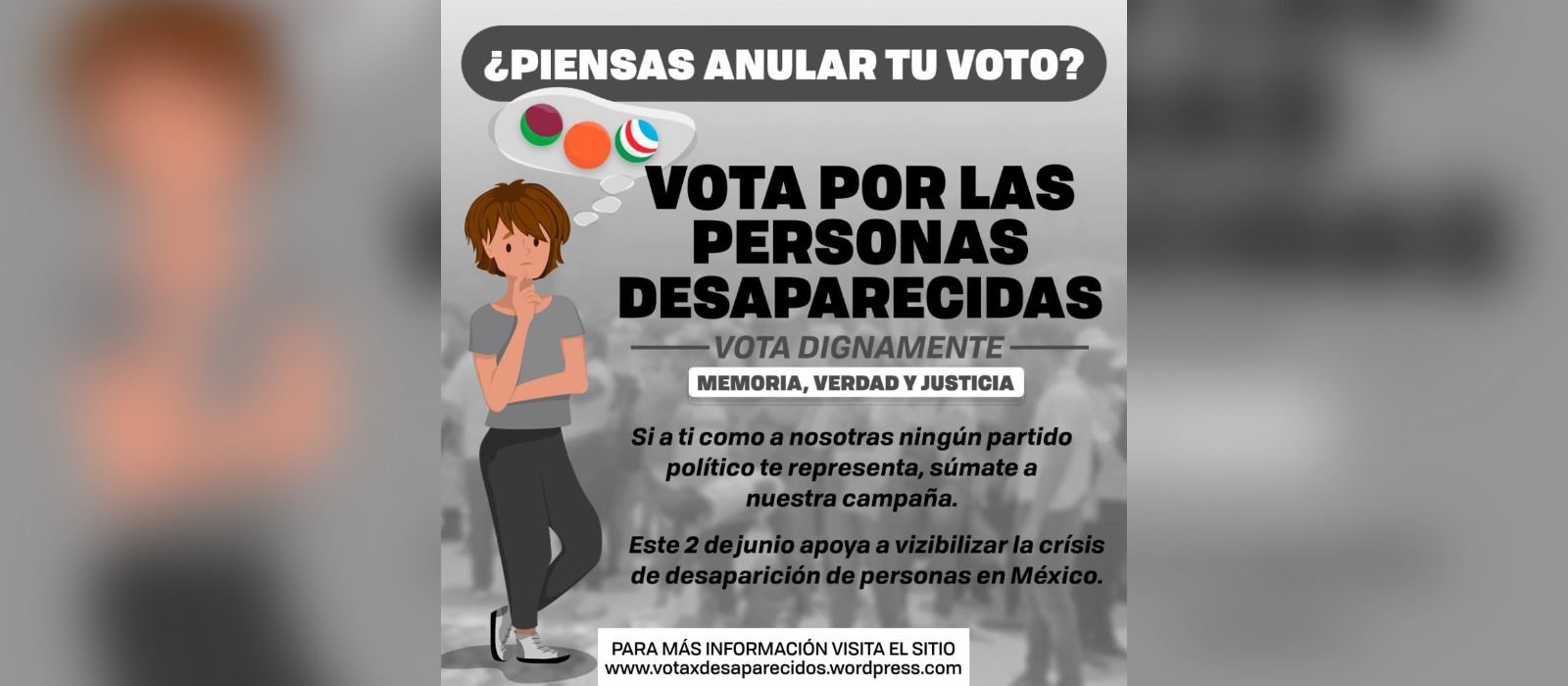 Emprenden campaña “Vota por las personas desaparecidas”