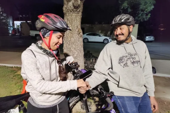 Corina y Fernando, una historia de amor en bicicleta
