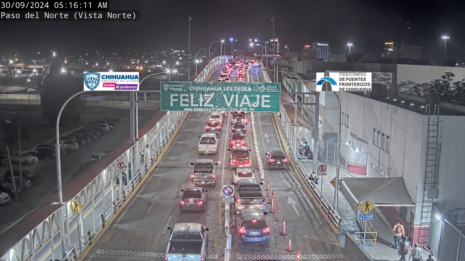 Reporte de puentes JuárezEl Paso 30 Septiembre 2024 Circuito Frontera