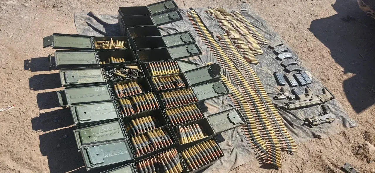 Aseguran 1,225 cartuchos calibre 50 en Ojinaga