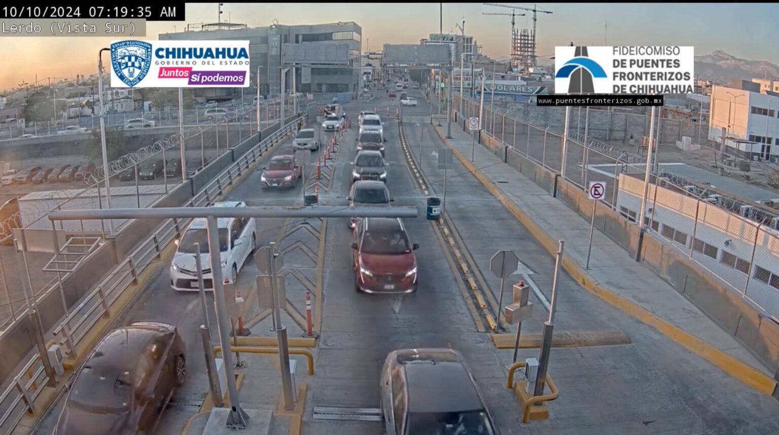 Reporte de puentes JuárezEl Paso 12 Octubre 2024 Circuito Frontera