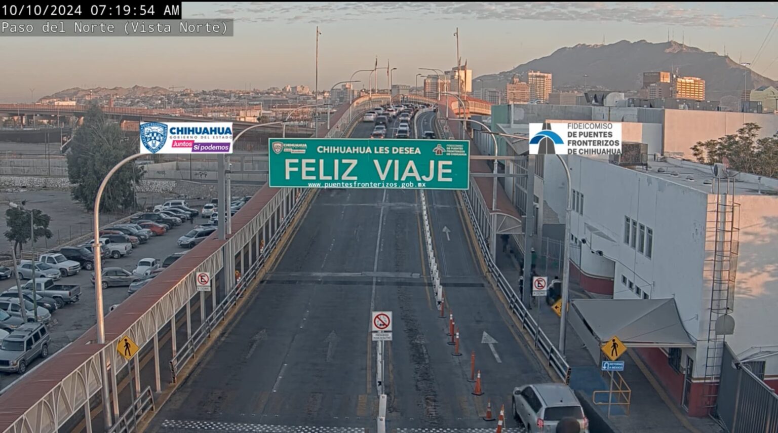 Reporte de puentes JuárezEl Paso 11 Octubre 2024 Circuito Frontera