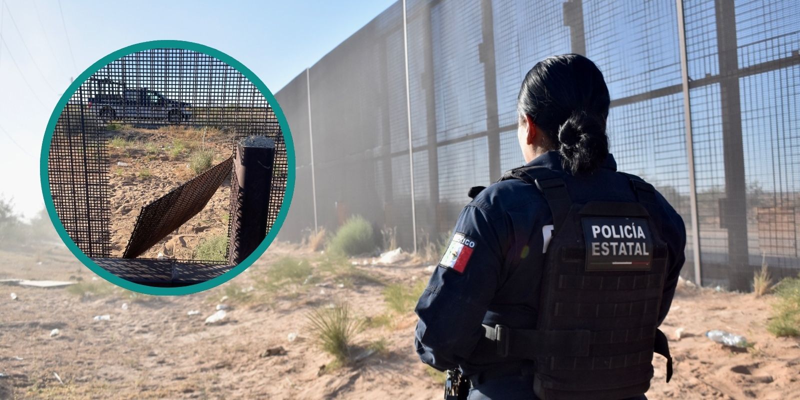 Localizan escaleras improvisadas y boquetes en la malla fronteriza