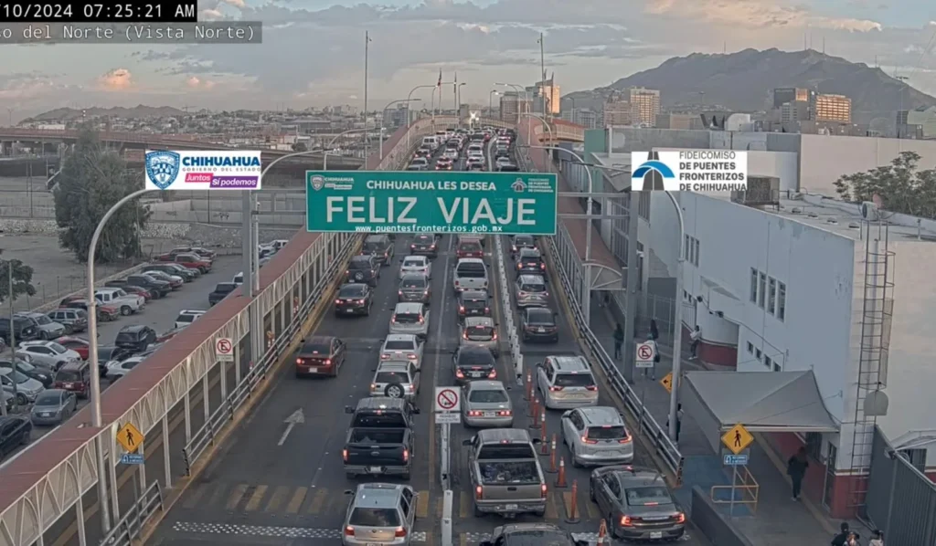 Reporte de puentes JuárezEl Paso 17 Octubre 2024 Circuito Frontera