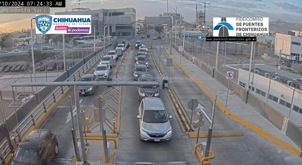 Reporte de puentes JuárezEl Paso 17 Octubre 2024 Circuito Frontera