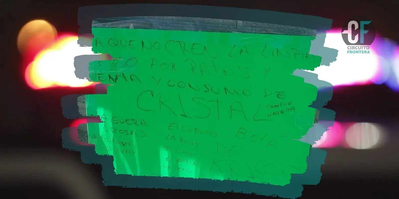 Dejan narcomensaje en la Pánfilo Natera; Van contra «cristaleros»