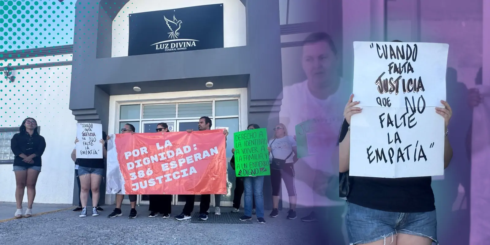 Exigen justicia frente a funeraria Luz Divina