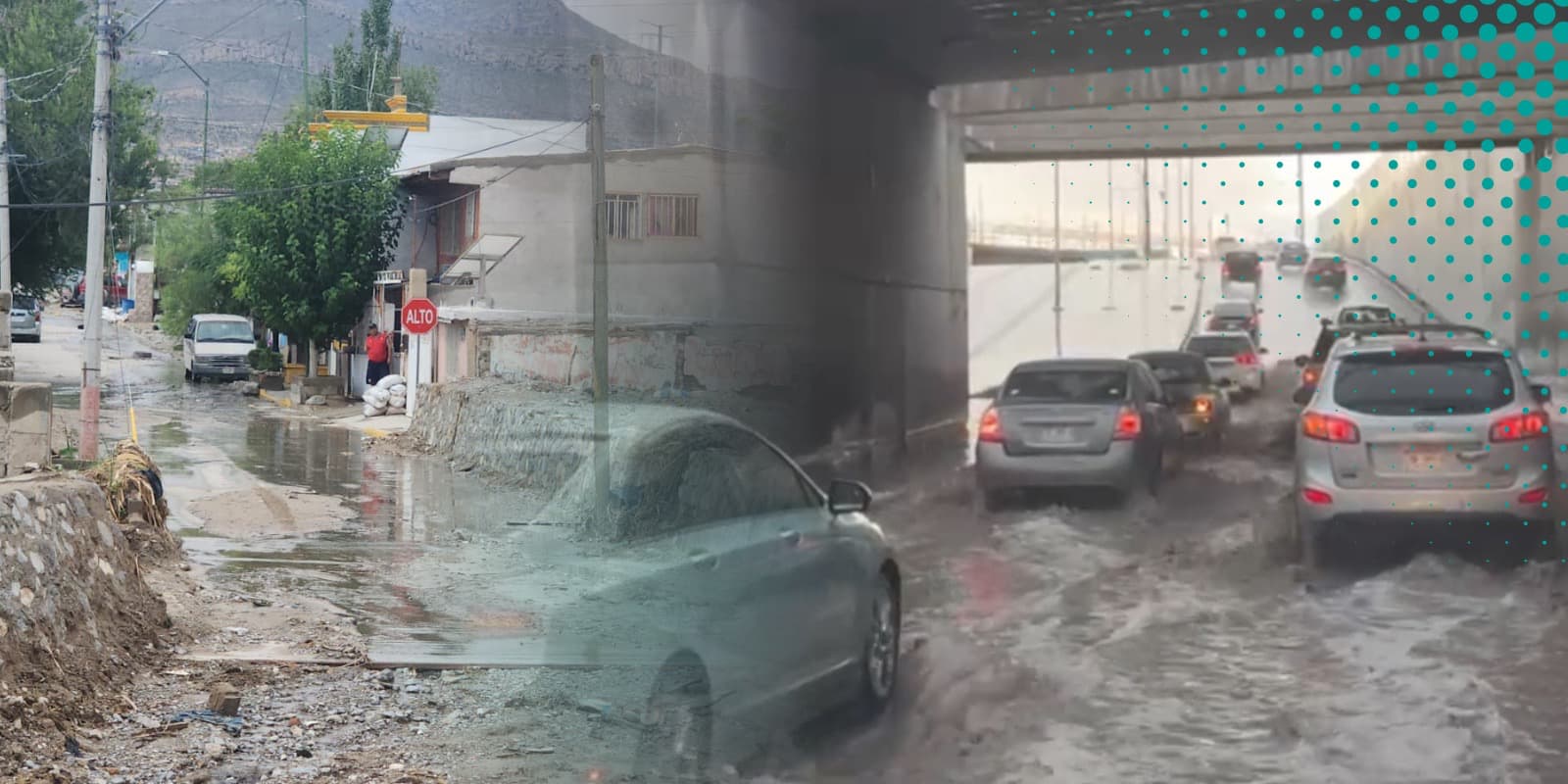Lluvias intensas impactaron calles de Juárez