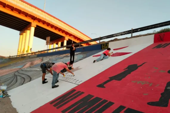 Pintarán mural en el Río Bravo en apoyo a Palestina