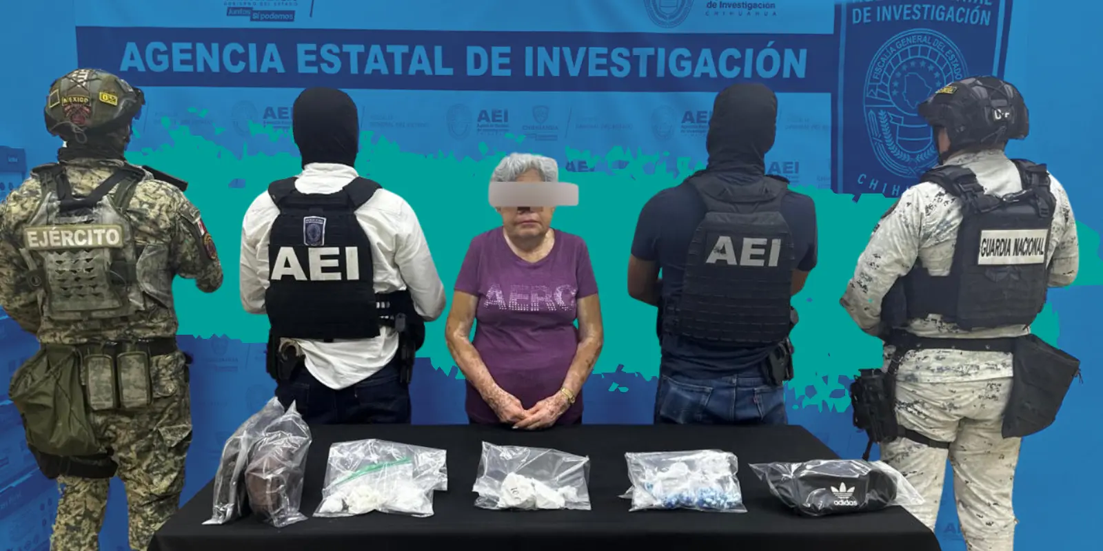 Detienen a mujer de 74 años cocaína durante cateo