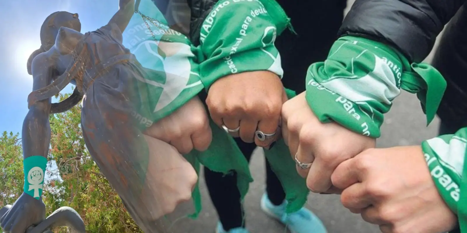 28S: Pañuelos verdes toman espacios públicos en Ciudad Juárez