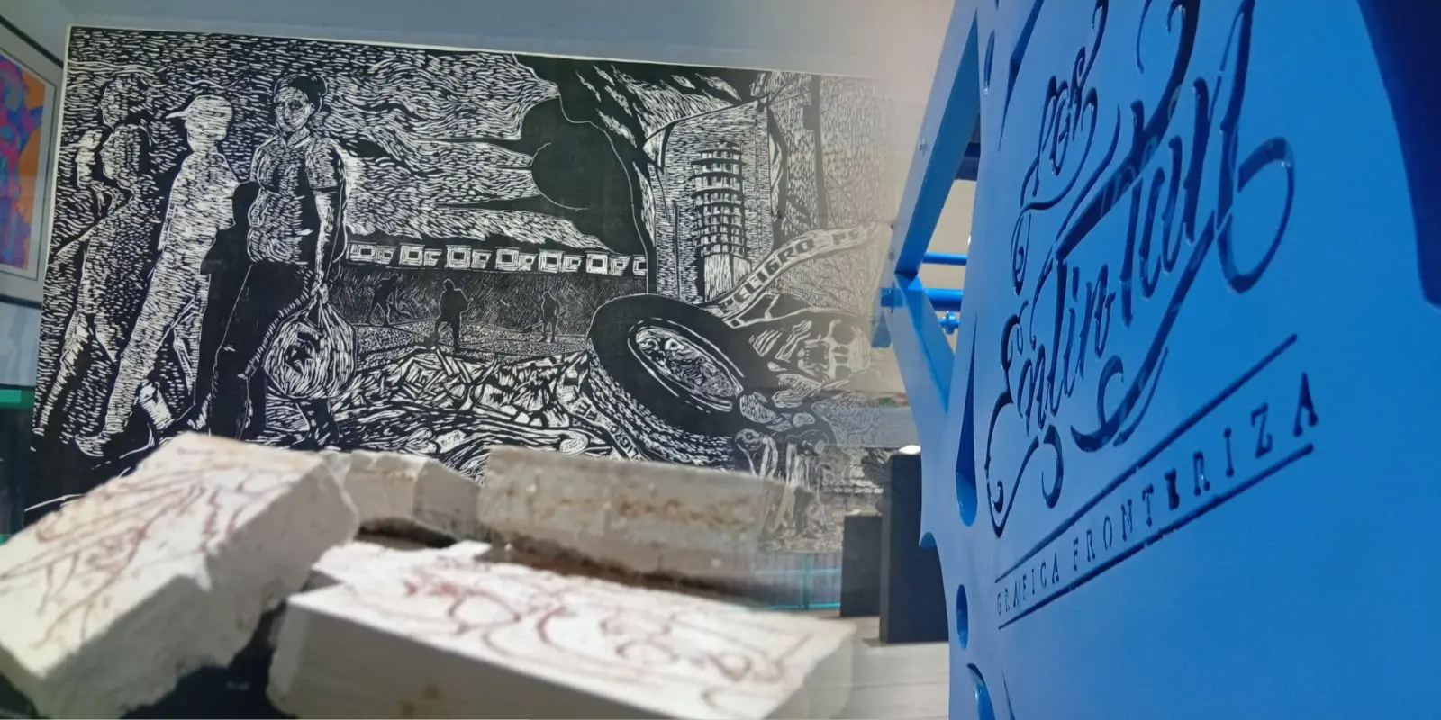 Imaginario en obra negra: grabado que rescata el paisaje urbano